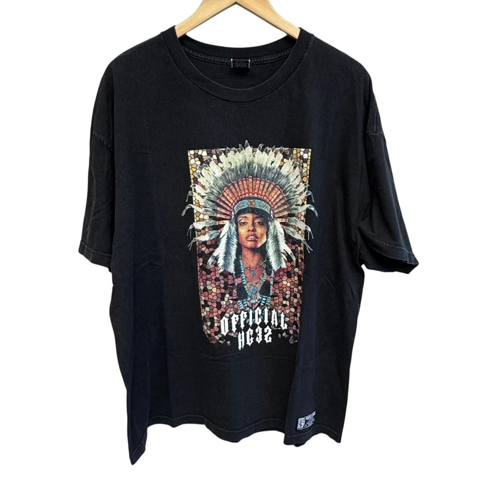 Hustle‎ Gang Official Headz Native Woman Graphic Print T-Shirt Men's 2XL